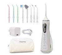 A Good Thing, filo interdentale per acqua, 5 modalità, 8 ugelli, serbatoio da 300 ml, caricatore di tipo C, pulisci lingua, filo interdentale, borsa da viaggio, impermeabile IPX7 per l'igiene orale