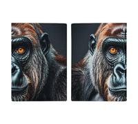 A Gorilla - Custodia per passaporto da viaggio, con scomparti per carte di credito e carta d'imbarco, per documenti d'identità e documenti di famiglia (20 x 13 cm)