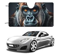 A Gorilla - Parasole per parabrezza dell'auto, per mantenere fresco l'interno dell'auto, 139,7 x 76,2 cm, parasole pieghevole per finestrini anteriori, protezione dal calore per SUV, camion, blocca i