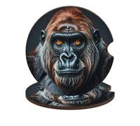 A Gorilla - Set di 2 sottobicchieri universali antiscivolo per auto, 6,6 cm, set di accessori per interni dell'auto, unisex