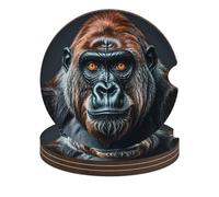 A Gorilla - Set di 4 sottobicchieri universali antiscivolo per auto, 6,6 cm, set di accessori per interni dell'auto, unisex