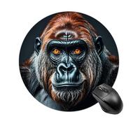A Gorilla Tappetino per mouse rotondo, scorrevole, per gaming, ad alta densità, portatile, comodo, per scrivania, casa, ufficio, 19 x 20 cm