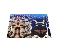 A Grand Canyon Tovagliette all'americana intrecciate, 6 pezzi, per cucina, hotel, banchetto, decorazione della casa