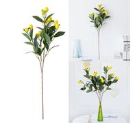 A Grappolo Artificiale Limone Ramo Con Foglie Verdi Artificiale Frutta Albero