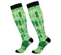 A Green Truck Full Of Golden Clover Calze Traspiranti Calze Antitrombo Compression Socks Per Infermiera Vene Varicose Giri In Bici Atletica 1 Paio 50Cm