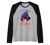 A Grinder And Paint Make Me The Welder I Ain't Maglia con Maniche Raglan