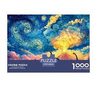 A Group of Dinosaurs 1000 Pezzi Carta Ecologica Puzzle Volcano with Dinosaur Sfida Unica Gioco Creativo Puzzle Per Adulti E Bambini 38x26cm/1000pcs