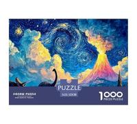 A Group of Dinosaurs 1000 Pezzi Cartoncino Premium Puzzle Glowing Cosmic Night Immagini Vibranti Giocattoli Educativi Puzzle Per Bambini 52x38cm/1000pcs