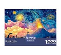 A Group of Dinosaurs 1000 Pezzi Cartoncino Premium Puzzle Volcano with Dinosaur Sfida Unica Gioco Creativo Puzzle Per Bambini 38x26cm/1000pcs