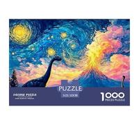 A Group of Dinosaurs 1000 Pezzi Cartoncino Premium Puzzle Volcano with Dinosaur Sfida Unica Gioco Creativo Puzzle Decorazioni Per La Casa 52x38cm/1000pcs