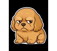 A "grumpy" Cocker Spaniel Dog Words-design College Notebook, School Notebook, Office Note-Taking: 110 pages, 7.44x9.69 Inches. Softcover collage ... notebook, kids and student notebook etc