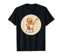 A Guitar Star Gingerbread Man per Natale Maglietta