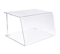 H Kunstoffe, protezione da sputi e tosse, tipo: 1, lunghezza: 50 cm, per la ristorazione, in PETG, per banconi delle vendite e vetrine di dolci, in vetro trasparente, Stärke 5mm