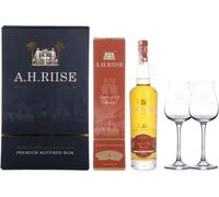A.H. Riise X.O. Reserve Ambre d'Or Reserve 42% Vol. 0,7l in Giftbox with 2 glasses