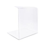 A+H, vetrina in plastica per la protezione degli alimenti, tipo 2, lunghezza: 80 cm, per la ristorazione, banconi e vetrine di dolci, in vetro trasparente, Stärke 5mm