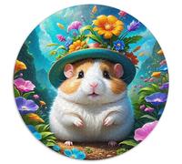 A Hamster's Flower Cap Puzzles Intrattenimento Creativo 1000 Pezzi Classici Cute Animal Puzzle Decorazione Perfetta Giochi-rompicapo Per Adulti E Bambini 1000pcs (67.5x67.5cm)