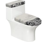 A Herd of Dairy Cows, set di 2 copriwater con coperchio del serbatoio, elastico per WC a forma di U e allungati, decorazione per il bagno, regalo di inaugurazione della casa