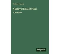 A history of Italian literature: in large print