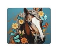 A Horse with Flowers Mousepad Piccolo Tappetino per Mouse Comodo Mouse Pad for Laptop Casa Computer 25X30Cm