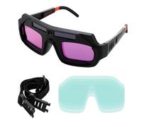 A.I.FORCE Occhiali da saldatura con oscuramento automatico, ad energia solare, con lenti protettive e antiriflesso, per saldatura TIG MIG MMA al plasma, occhiali leggeri con lente protettiva e fascia