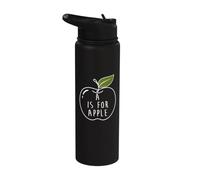 A Is For Apple - Scuola materna Pre-K 1 ° grado Stainless Steel Insulated Water Bottle