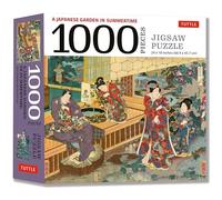 A Japanese Garden in Summertime Jigsaw Puzzle - 1,000 pieces: A Scene from THE TALE OF GENJI, Woodblock Print (Finished Size 24 in X 18 in)