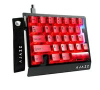 A.JAZZ AK029 Tastiera da Gioco Cablata 29 Tasti per Una Mano, Polling Rate 8000Hz, Interruttori Magnetici RT 0.01mm Hotswappable, 5 Strati Riduzione del Rumore, RGB Colorato, Driver Web-Rosso