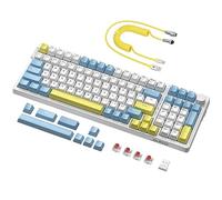 A.JAZZ AK992 99Keys Hot Swap, Bluetooth/2.4G/Wired, montaggio guarnizione, retroilluminazione RGB, tastiera meccanica da gioco per PC, cavo USB C a spirale, interruttore lineare personalizzato