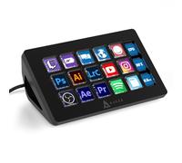 A.JAZZ AKP153 Stream Studio Controller Stream Deck Type-c cablato con 15 tasti macro LCD e 1 display laterale schermo staccabile supporto per multi azione attivato in WIN MAC Twitter TikTok YouTube