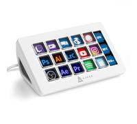 A.JAZZ AKP153 Stream Studio Controller Tastiera Tipo-c cablata con 15 tasti macro LCD e 1 schermo laterale display staccabile supporto per multi azione attivato in Win MAC Twitter TikTok YouTube OBS