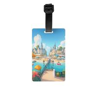 A Joyful Holiday by The Seaside Etichetta per bagagli per valigie, materiale PVC, Cruise & Air Travel Essentials, per borse da viaggio e valigie