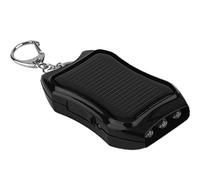 A Keychain Banca di energia solare 1200mAh Caricabatterie solare con 3 Mini Caricatore a Pannello Solare Portatile Campeggio sulla Sopravvivenza, Nero