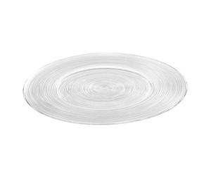 A.L.E Import Piatto Tondo D 330 Mm Vetro Bianco