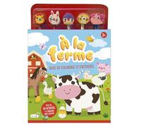 A la ferme: Bloc de coloriage et d'activités. Plus de 30 activités + 5 crayons avec gomme
