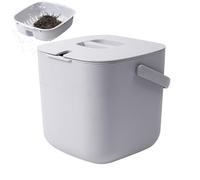 A La Lie De Tè - Pattumiera portatile da 6,5 L con manico e coperchio | Contenitore per rifiuti di tè compatto, secchio di smistamento per tè sfuso, scatola filtro per ricettacolo da cucina
