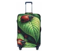 A Ladybug Full of Life On A Leaf Copertura elastica per bagagli da viaggio, con stampa, antigraffio, Nero , L