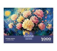 A Large Gold Vase 1000 Pezzi Cartone Robusto Puzzle Blooming Flowers Sfida Unica Gioco Creativo Puzzle Decorazioni Per La Casa 70x50cm/1000pcs