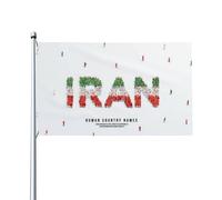 A Large Group Of People Stands, Making Up The Word Iran Bandiere Con 2 Occhielli Flag Robuste Bandiera Per Interno Casa Esterno Decorazione 90X150Cm