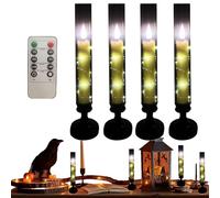 a LED senza fiamma - candela di cera sfarfallante realistica, luci a batteria a distanza a carico | Set decorativo, illuminazione atmosfera bianca calda per centrotavola per matrimoni da camin