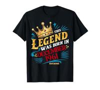 A Legend Was Born in December 1961 Fantastico Uomo Ragazzo Compleanno Maglietta