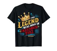 A Legend Was Born in December 1982 Fantastico Uomo Ragazzo Compleanno Maglietta