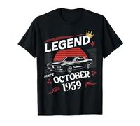 A Legend Was Born In October 1959 Fantastico Uomo Ragazzo Compleanno Maglietta