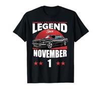 A Legend Was Born On November 1 Fantastico Compleanno di Uomini e Ragazzi Maglietta