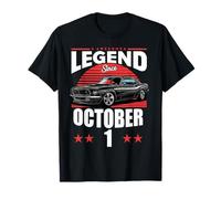 A Legend Was Born On October 1 Fantastico Compleanno di Uomini e Ragazzi Maglietta