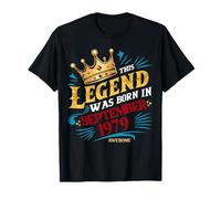 A Legend Was Nas In September 1979 Awesome Man Birthday Maglietta