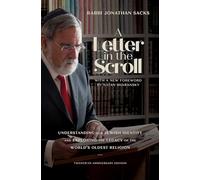 Rabbi Jonathan Sacks A Letter in the Scrolls (Tascabile)