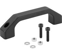 A Levetta Maniglia - Materiale termoplastico - M6 x 25, a = 120 mm - Nero Opaco, 1 pezzi, k0200.120061