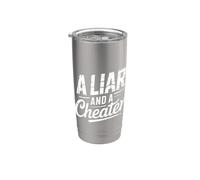 A Liar And A Cheater Breakup Puns Expose Ex - Bicchiere termico in acciaio inox doppia parete