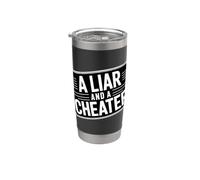 A Liar And A Cheater Breakup Puns Expose Ex - Bicchiere termico in acciaio inox doppia parete