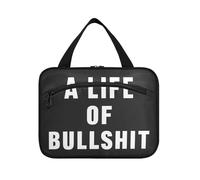 A Life of Bullshite Kit da appendere per gli uomini da viaggio con gancio, borse carine di design con cerniera per gli uomini lavoro estuche para guardar maquillaje L